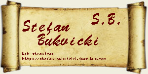 Stefan Bukvički vizit kartica